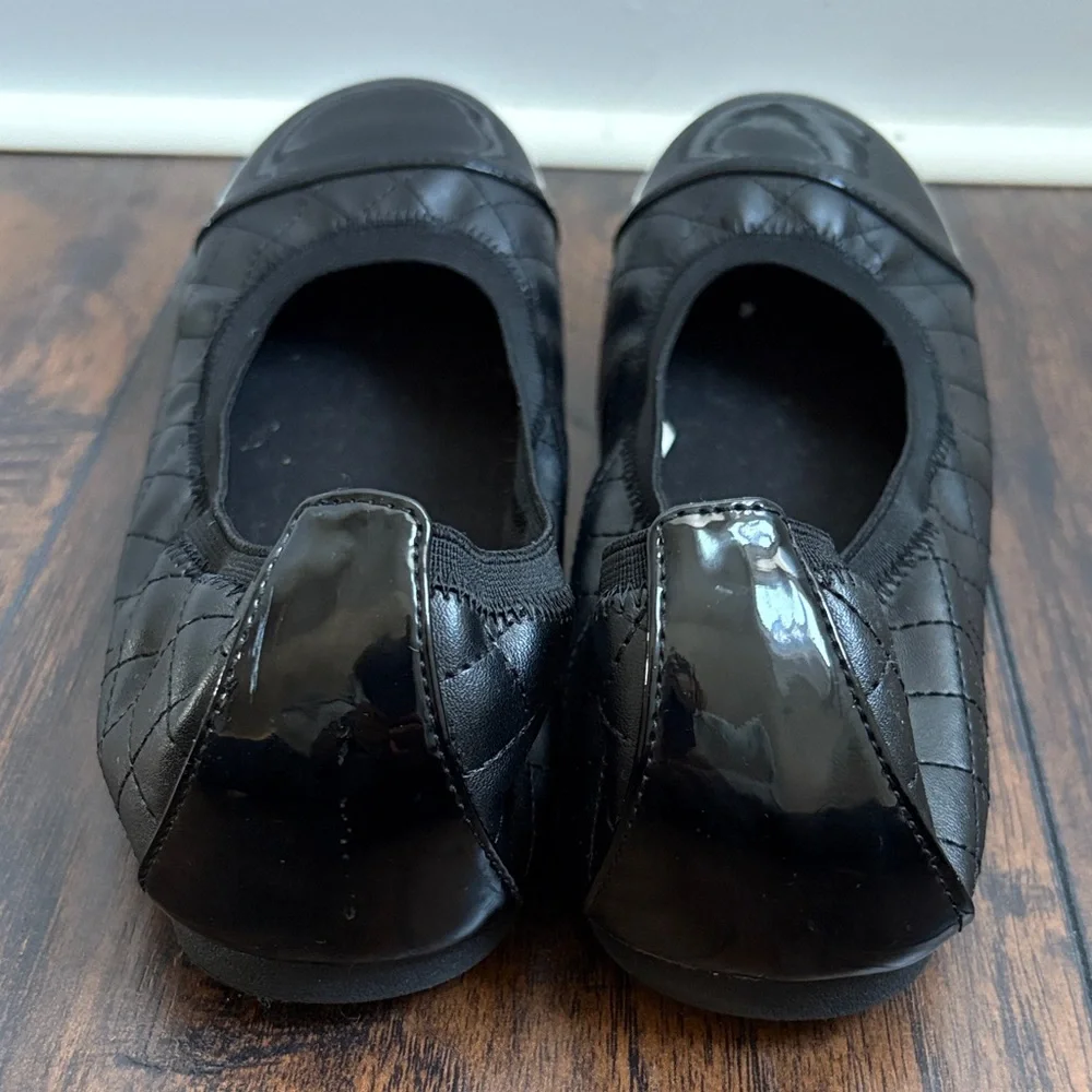 Black Quilted Ballet style Flats